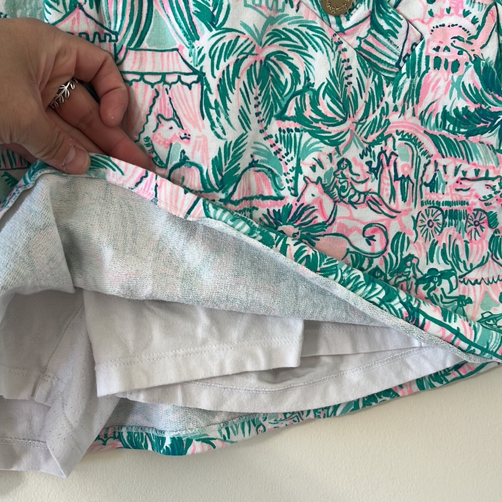 Lilly Pulitzer Madison Skort Bright Agate Green Colorful Camelflage Size Large - Picture 7 of 12